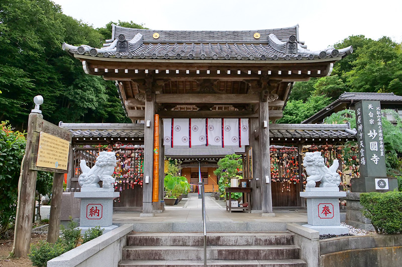 山門から覗く本堂